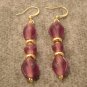 #65 Purple and Gold Earrings