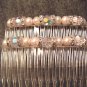 #68 Pearl and Crystal Hair Combs