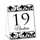 Black White Ready to Use Tent Style Event Table Numbers (1-20) Option