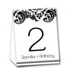 Damask Swirl Border  Ready to Use Table Tent Event Numbers 1-20