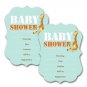 20 ~ Die Cut Giraffe Baby Shower FILL IN ~ Kids Custom Birthday Invitations