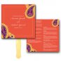 Wedding Ceremony Program Fan Elegant Paisley  - 25 quantity - Custom Printed