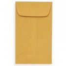 Coin/Small Parts Envelopes, 3-1/8" x 5-1/2", 500/BX, Kraft Free Shipping