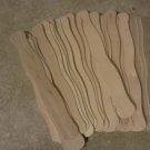 8" Unfinished Wood Wavy Jumbo Popsicle Paddle Fan Handle Sticks (Case of 300)