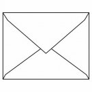 #5-1/2 Bright White Wove Baronial Envelopes - 4-3/8" x 5-3/4" - 28#  - Box / 300