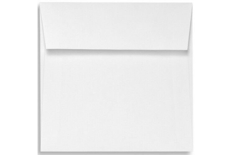 Bright White Square 6 1/2"  x  6 1/2" Invitation Envelopes 70# Text - Qty./250