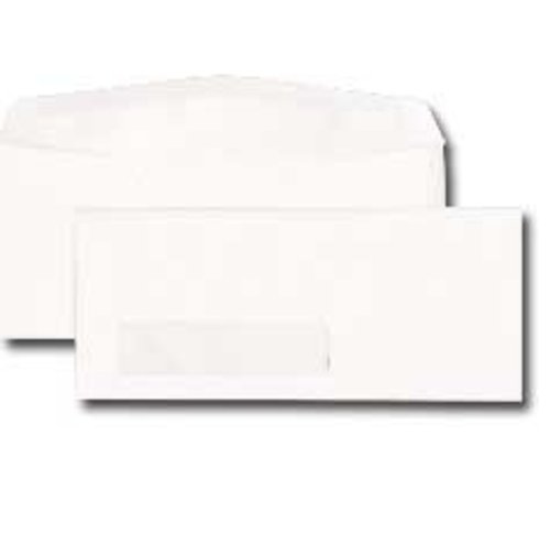 #10 White Business Single Left Side Window Envelope - 24# - 4 1/8" x 9 1/2" in.
