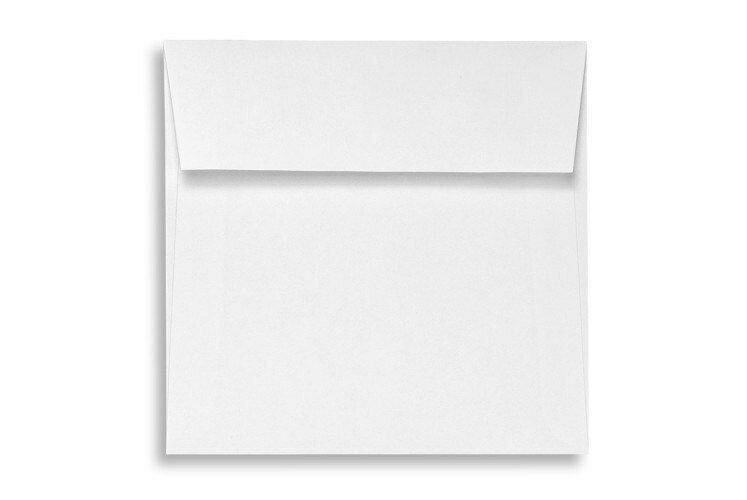 25 - White 6.5" inch Squared Flap Invitation Style Envelopes - 28# Heavyweight