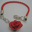 Simple red rose bracelet