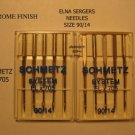 ELNA  SCHMETZ SYSTEM ELx705 90/14 NEEDLES CHROME FINISH