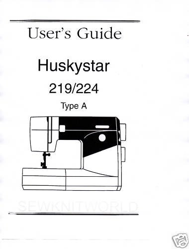 VIKING Huskystar 219/224 Type A User's Guide PDF On CD