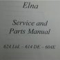 ELNA SERGER 624 / 614DE/ 604E SERVICE AND PARTS MANUALS
