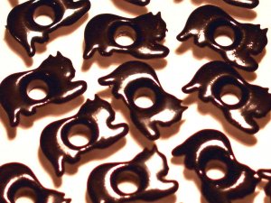 Halloween Cat Eyelets - Embellishments Scrapbook Paper Art Craft Holiday Cards Tags Piecing Supplies