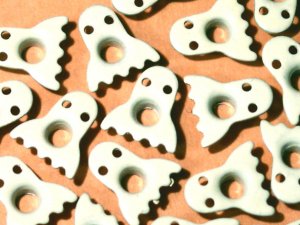Pac Man Ghost Eyelets - Embellishments Scrapbook Paper Art Craft Holiday Cards Tags Piecing Supplies