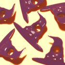 Witch Hat Purple Eyelets - Embellishments Scrapbook Paper Art Craft Holiday Cards Tags Supplies