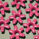 Pink Snowflake Eyelets - Embellishments Scrapbook Paper Art Craft Holiday Cards Tags Supplies