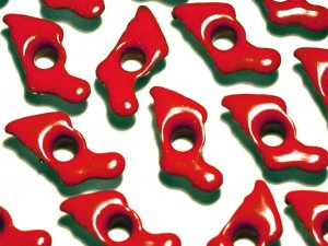 Christmas Stocking Red Eyelets - Embellishment Scrapbook Paper Art Craft Holiday Card Tag Supply