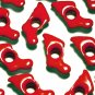 Christmas Stocking Red Eyelets - Embellishment Scrapbook Paper Art Craft Holiday Card Tag Supply