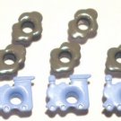 Blue Train with Smoke Eyelets - Embellishments Scrapbook Paper Art Craft Holiday Cards Tags Supplies