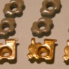Gold Train with Smoke Eyelets - Embellishments Scrapbook Paper Art Craft Holiday Cards Tags Supplies