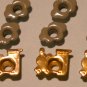 Gold Train with Smoke Eyelets - Embellishments Scrapbook Paper Art Craft Holiday Cards Tags Supplies