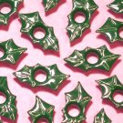 Holly Leaf Green Eyelets - Embellishments Scrapbook Paper Art Craft Holiday Cards Tags Supplies