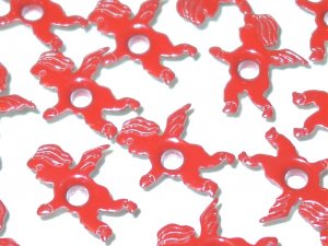 Red Cupid Eyelets - Embellishments Scrapbook Paper Art Craft Holiday Cards Tags Piecing Supplies