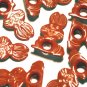 Brown Rabbit Eyelets - Embellishments Scrapbook Paper Art Craft Holiday Cards Tags Piecing Supplies