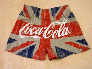 NWT Mens Coca-Cola COKE Boxers LARGE Sleep Shorts L 36-38