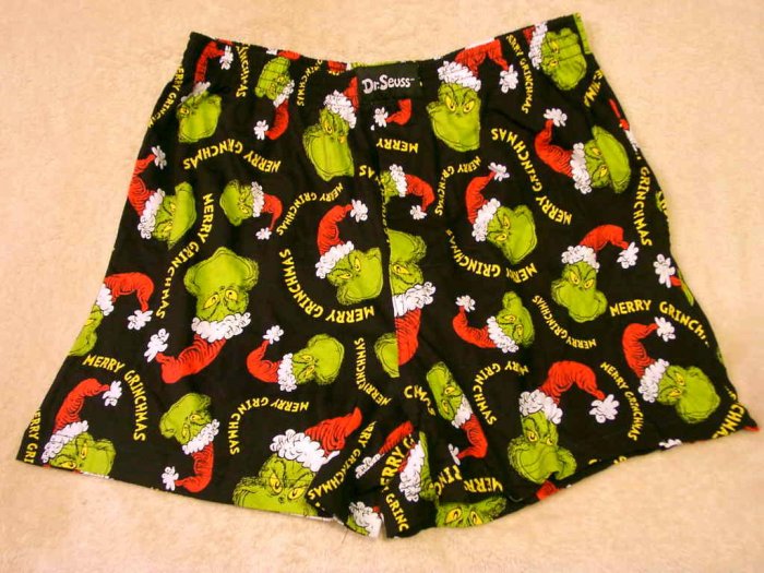NEW Mens Dr Seuss GRINCH Boxers XLARGE Shorts XL 4042