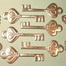 Magic Kingdom Heart Key Eyelets Charms Tags Scrapbooking Embellishments