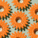Orange DAISY Eyelets - Embellishments Scrapbook Paper Art Craft Holiday Cards Tags Piecing Supplies