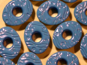 EASTER EGG Eyelets Bright Blue - Embellishments Scrapbook Paper Art Craft Holiday Card Tag Supplies