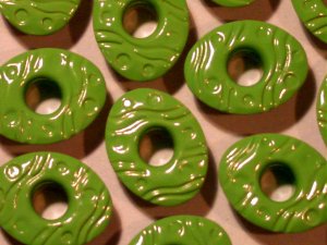 EASTER EGG Eyelets Bright Green - Embellishments Scrapbook Paper Art Craft Holiday Card Tag Supplies