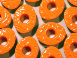EASTER EGG Eyelets Bright Orange - Embellishment Scrapbook Paper Art Craft Holiday Card Tag Supplies