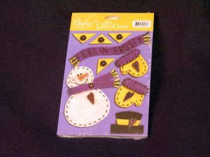 Small "Feeling Frosty" Cute Cut Out's - Embellishments Arts Crafts Scrapbook Paper Tags Cards Supply