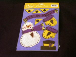 Large "Feelin' Frosty" Cute Cut Out's - Embellishments Arts Crafts Scrapbook Paper Tags Cards Supply