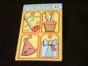 Large "Birthday Fun" Cute Cut Out's - Embellishments Arts Crafts Scrapbook Paper Tags Cards Supply