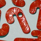 Red Candy Cane Eyelets - Embellishments Scrapbook Paper Art Craft Holiday Cards Tags Supplies