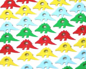 Dinosaur Eyelets - Embellishments Scrapbooking Paper Arts Crafts Holiday Cards Tags Piecing Supplies
