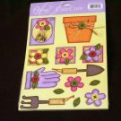 Large "Garden Time" Cute Cut Out's - Embellishments Arts Crafts Scrapbook Paper Tags Cards Supply