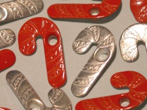 Mixed Candy Cane Eyelets - Embellishments Scrapbook Paper Arts Craft Holiday Card Tag Piecing Supply
