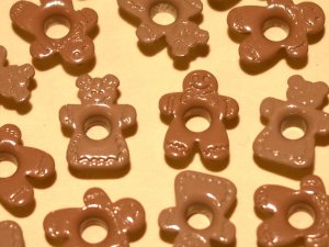 Mixed Gingerbread People Eyelets - Embellishments Scrapbook Paper Arts Craft Holiday Card Tag Supply