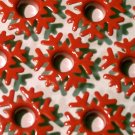 Red SNOWFLAKE Eyelets - Embellishments Scrapbooking Paper Arts Crafts Holiday Cards Tags Supplies