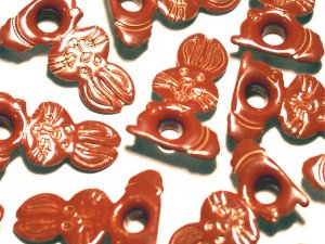 Brown RABBIT Eyelets - Embellishments Scrapbooking Paper Arts Crafts Holiday Cards Tags Supplies