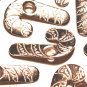 Silver CANDY CANE Eyelets - Embellishments Scrapbook Paper Arts Crafts Holiday Cards Tags Supplies