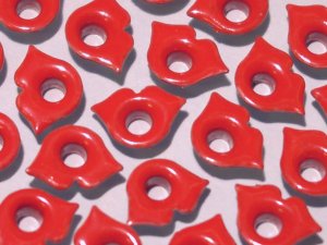 Red LIPS Eyelets - Embellishments Scrapbooking Paper Arts Crafts Holiday Cards Tags Piecing Supplies