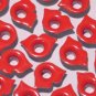 Red LIPS Eyelets - Embellishments Scrapbooking Paper Arts Crafts Holiday Cards Tags Piecing Supplies