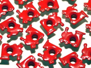 Red TRAIN Eyelets - Embellishments Scrapbooking Paper Arts Crafts Holiday Cards Tags Supplies