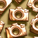 Silver CAMERA Eyelets - Embellishments Scrapbooking Paper Arts Crafts Holiday Cards Tags Supplies